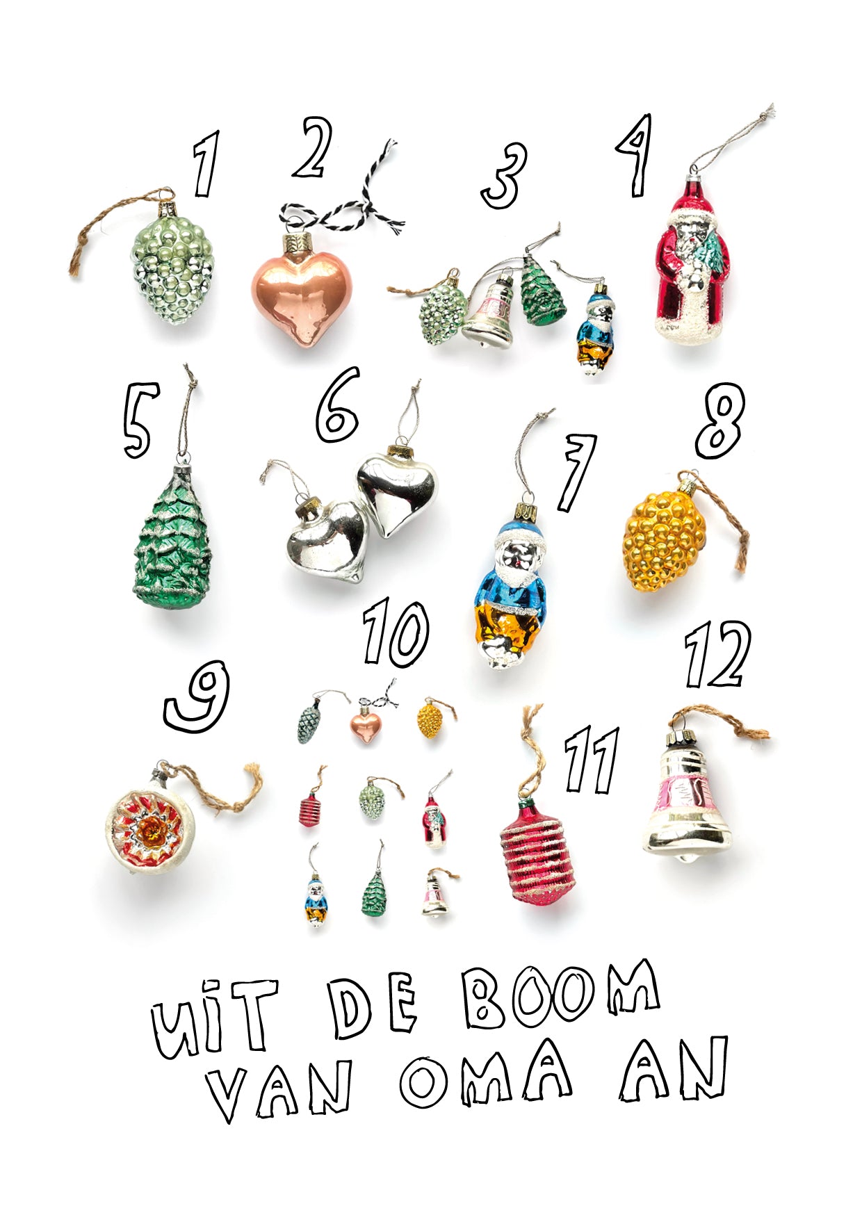 Kerstkaarten - Set van 12 stuks